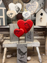 Load image into Gallery viewer, Wooden double hearts
