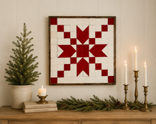 Load image into Gallery viewer, Sawtooth star barn quilt