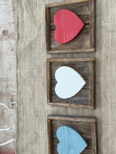 Load image into Gallery viewer, Hearts in barn board frame
