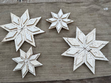 Load image into Gallery viewer, Large antique wood fancy stars
