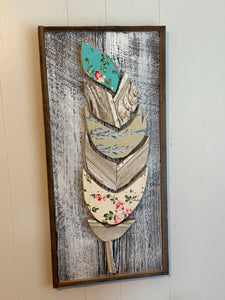 Fancy feather on board
