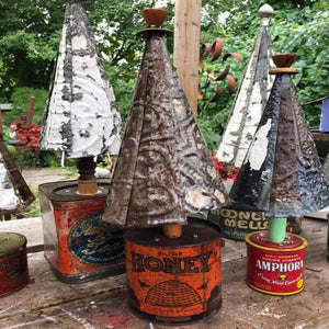 Antique Tin Can Christmas Trees