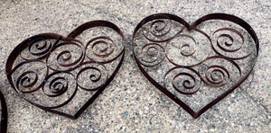 Steel swirl hearts