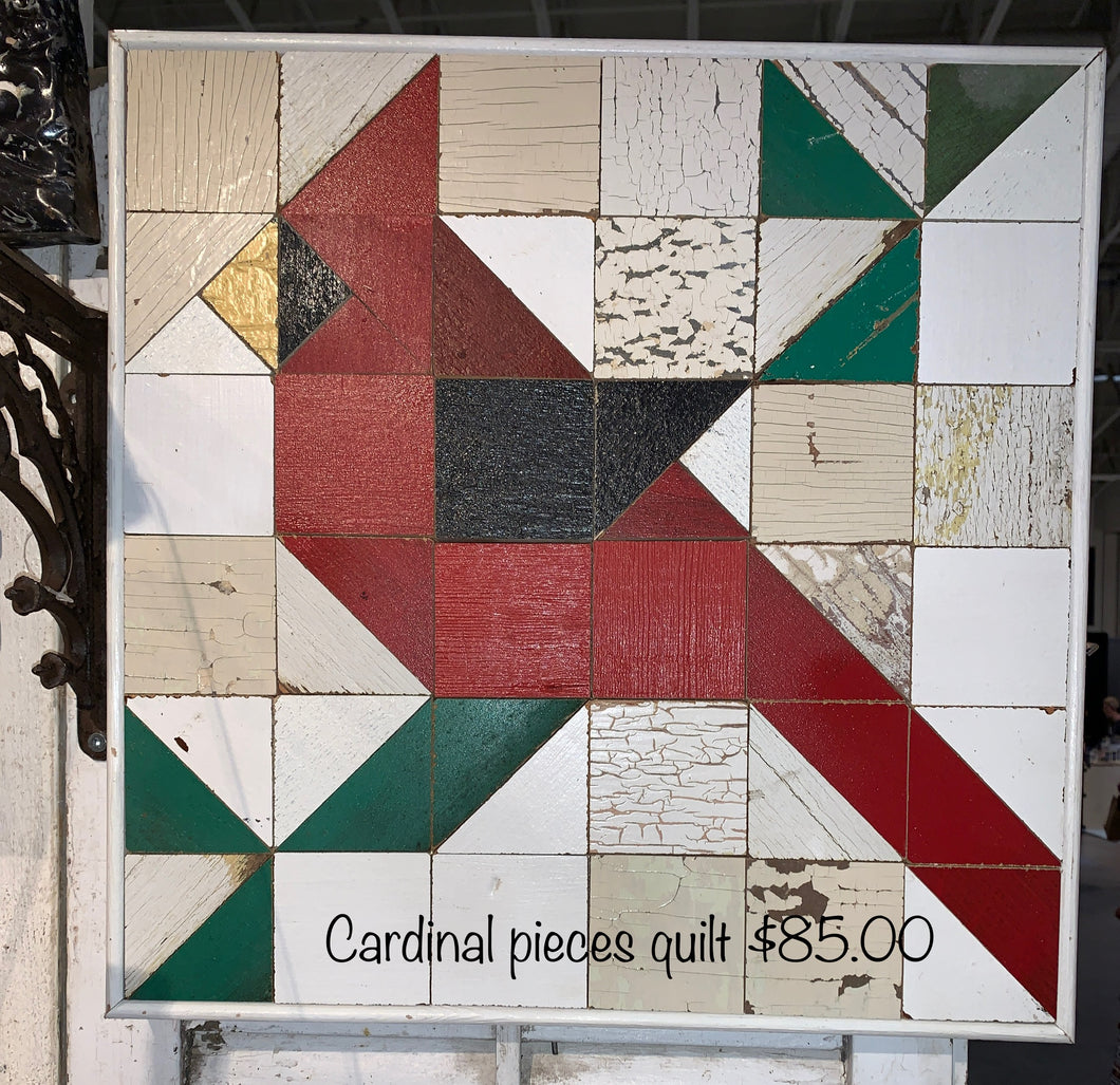 Cardinal barn quilt